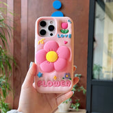 3D Floral Case with Stand for iPhone